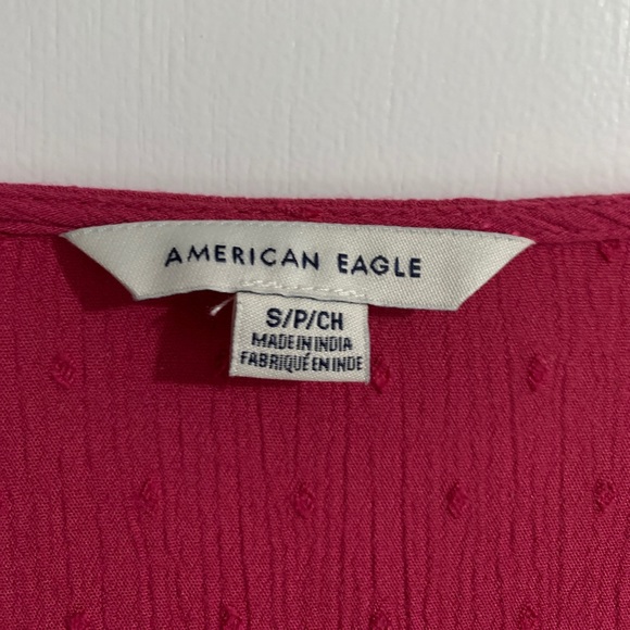 American Eagle Embroidered Boho Peasant Top Size S - Picture 8 of 9